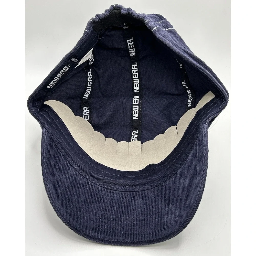 New‎ Era Corduroy Womens One Size Baseball Hat Stretch Cap Blue White NWOT Blank